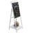 A-Frame Wood Standing Chalkboard Sign w/ Display Shelf