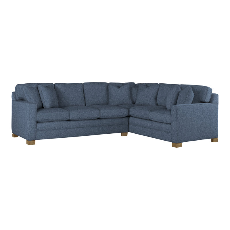 American Bungalow 2-Piece Hillcrest L-Sectional, Navada Blue, Navajo