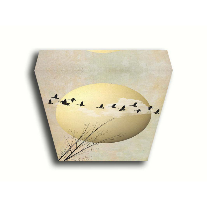 Flying West par Hal Halli. Estampe numérique, Toile tendue, Ne s’applique pas, H 40 po x l 30 po