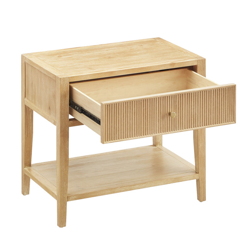 Table de chevet 1 tiroir Fleur Natural