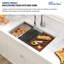 Évier de cuisine encastré 30 po à cuve simple de calibre 30 avec accessoires
