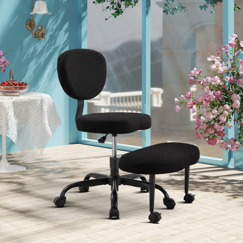 Olamide 25.8" Wide Modern Upholstered Ergonomic Cross Chair With Adjustable Height, ADHD Desk Kneelingchair For Yoga Office