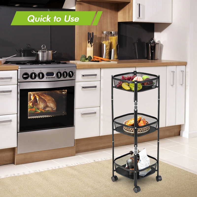 Soho 88cm H x 30cm W Utility Cart with Wheels