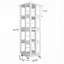 Bibliothèque rotative à 4 niveaux en acier avec roulettes à 360 ° (blanc)-1376589258