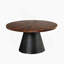 Table basse ronde de style contemporain avec base cylindrique