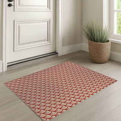 Diagonal Wave Ultra Thin Lightweight Non-Slip Indoor Doormat