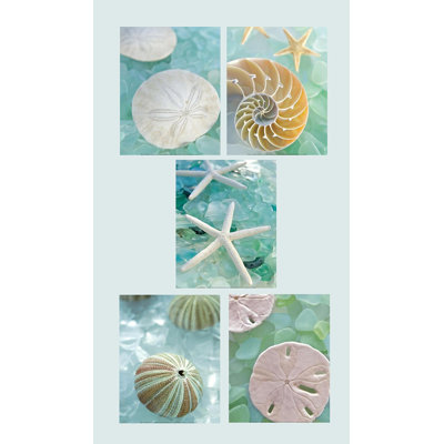 Verre de mer par Alan Blaustein - ensemble de 5 reproductions d'art non encadrées sur papier