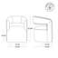 Chaise de salle à manger rembourrée en polyester avec roulettes Bralan-124567366