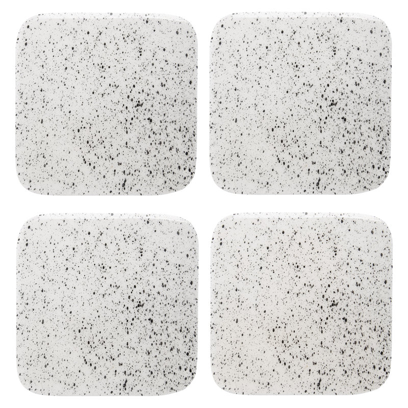 Metal Square 4 Piece Set, White