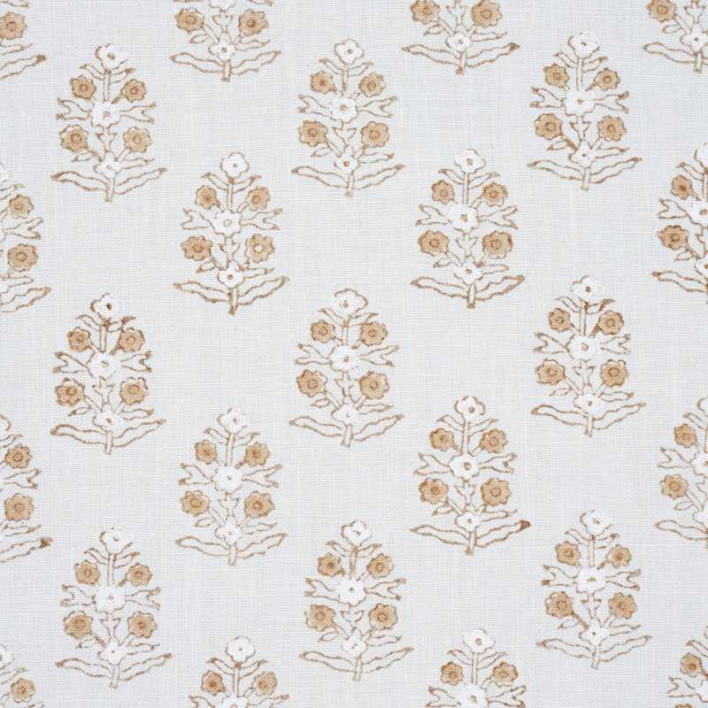 Aditi Hand Blocked Print Fabric, Sky