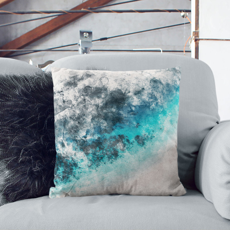 Square Throw Cushion, 40cm H x 40cm W x 15cm D, Black