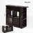 Modern Bar Cabinet With Rotating Top, Counter Height Dining Cabinet With Storage Space And Shelves