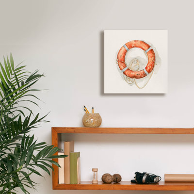  «Nautical Safety 1» par Emma Caroline, art mural sur toile, 12 po x 12 po