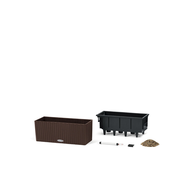 Balconera Window Box Planter, Mocha, 19 cm H x 50 cm W x 19 cm D