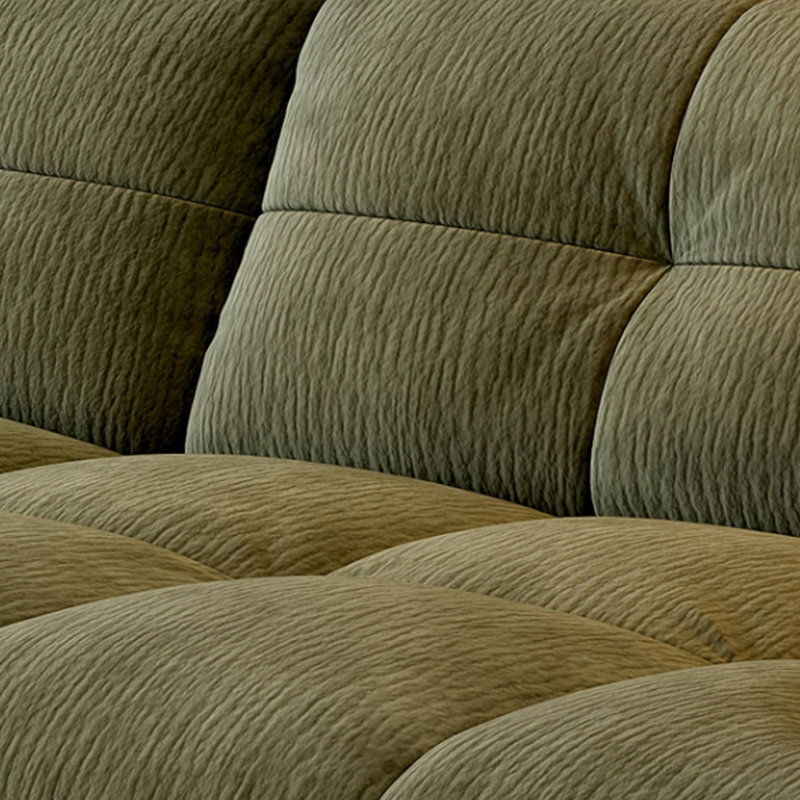 Canapé modulaire en chenille vert, Vert