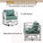 Aluminum Patio Furniture Set with Oversized Fire Pit Table, 7-Piece All-Weather Outdoor Conversation Set with Swivel Rocking Chairs, Oversized Modern Sofa for Backyard,Deck,Balcony–White-415987986