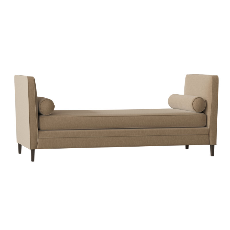 Lydia Upholstered Bench, Bella Black Performance Velvet, Brown Mahogany