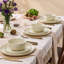 Service de table 24 pièces, service pour 8 personnes, lait d'amande-2061352179