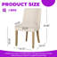 Chaise de salle à manger contemporaine en bois d'hévéa 2pc