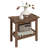 Outdoor Side Table, 2-Tier Shower Bench with Non-Slip Pads and Handles, HDPE Weather Resistant Patio End Table for Patio, Pool, Porch-194674323
