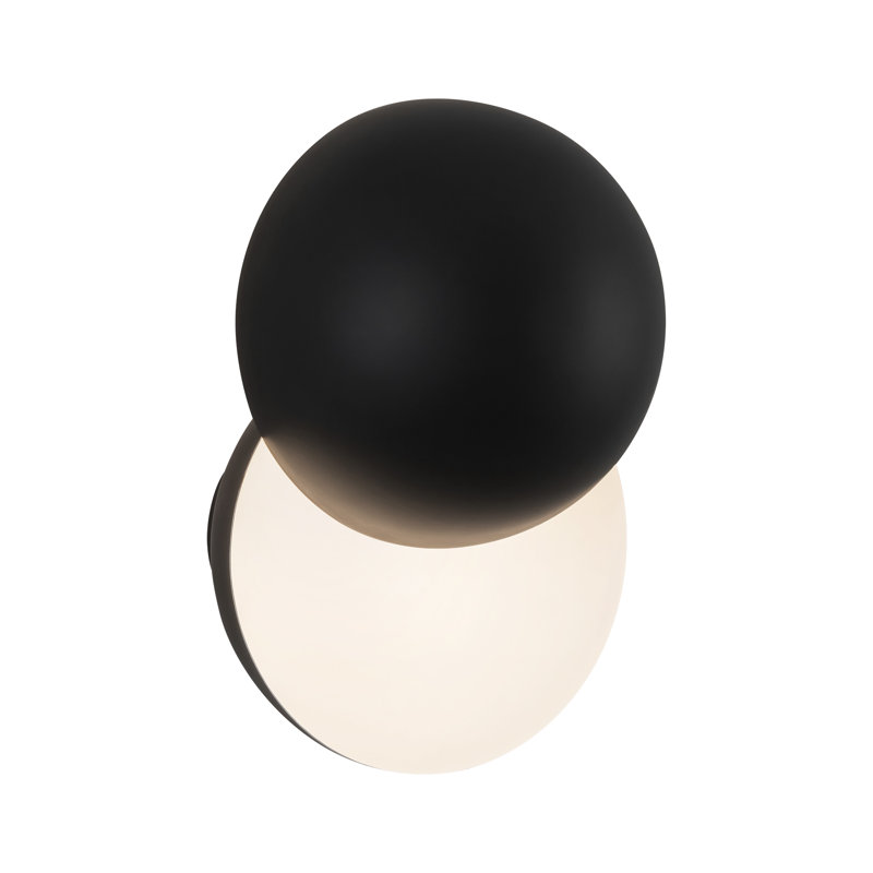 Void 12-in Black dimmable LED Wall Sconce, Matte Black