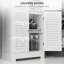 Grande armoire de rangement pour salle de bain avec portes à persiennes, tablette réglable