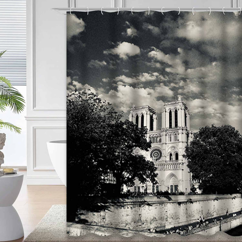 Rideau de douche Paris 12 crochets Paris, L 72 po x l 84 po
