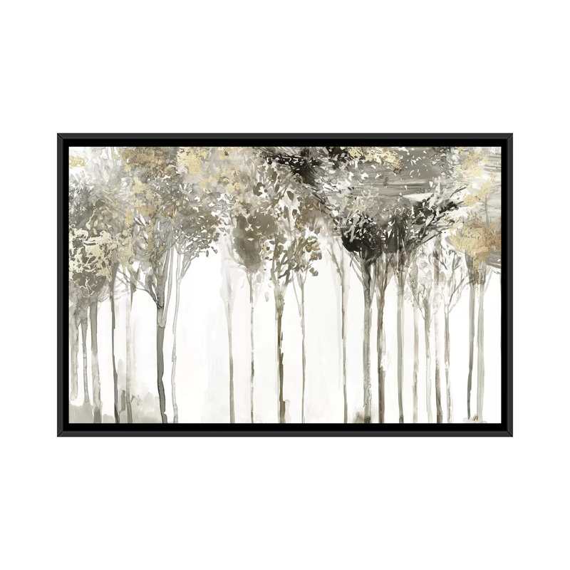 Golden Forest Lookout by Allison Pearce - Painting, 18" H x 26" W x 1.5" D, No Mat, Black Framed Canvas
