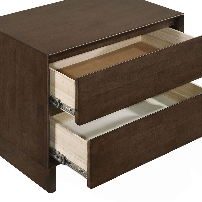 Table de chevet 2 tiroirs Hemlock