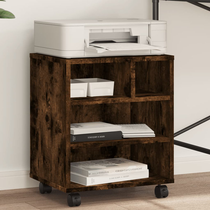 48cm H x 41cm W Printer Stand, Smoked Oak