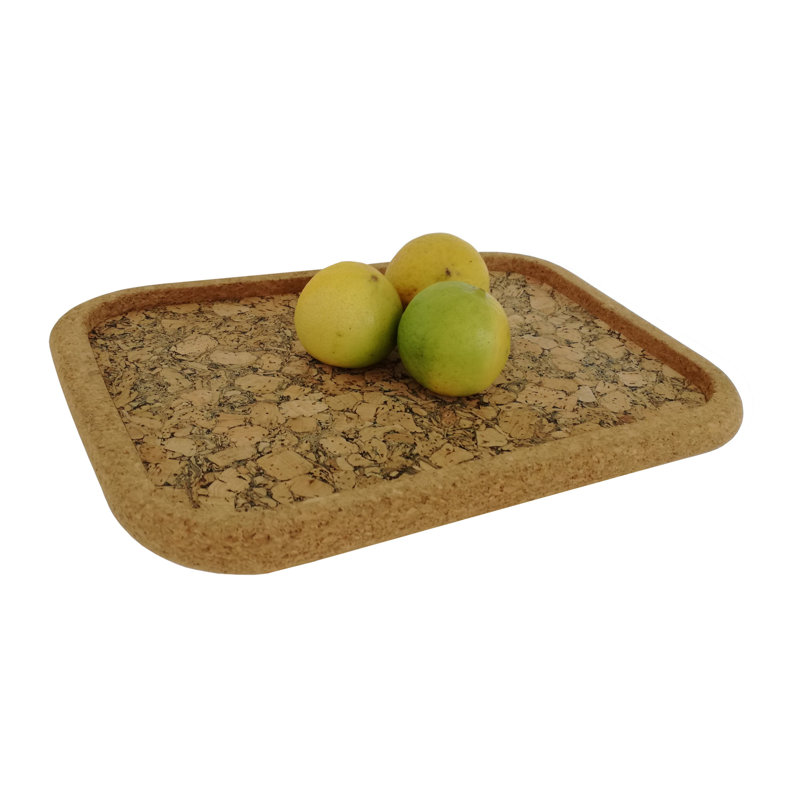 Plateau rectangulaire en liège 11,5 po x H 0,7 po x P 8,6 po