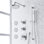 Sefina Thermostatic Shower System with 3 Body Sprays, Slide Bar and Hand Shower - Brushed Nickel