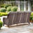 Wickes 4-Piece Outdoor Conversation Set With 3-Seat Sofa, 2 Swivel Gliders & Rectangle Fire Pit Table, 6" Thick All-Weather Cushions-1333910412-1333910410