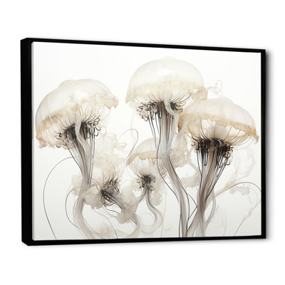 Minimalisme blanc méduse rêve II sur toile