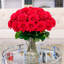 Red Real Touch Rose Centerpiece