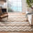 Emek Hand Woven Flat Weave Wool Chevron Rug-534395620