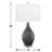 Bolzano 28" Grey Bubbled Glass Table Lamp