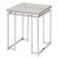 Table de bout Chafik, finition chêne naturel et chrome