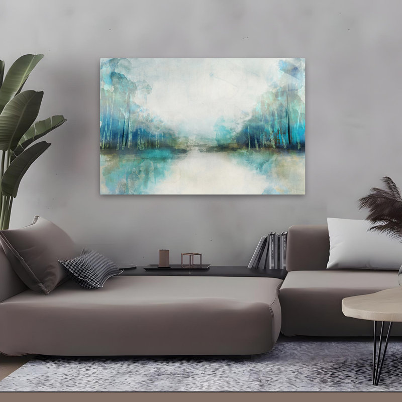 Forêt et arbres, horizon subtil, H 48 po x l 32 po