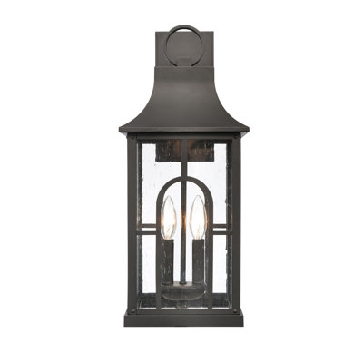 Applique murale d'extérieur 2 lumières Triumph High 21 po - noir texturé