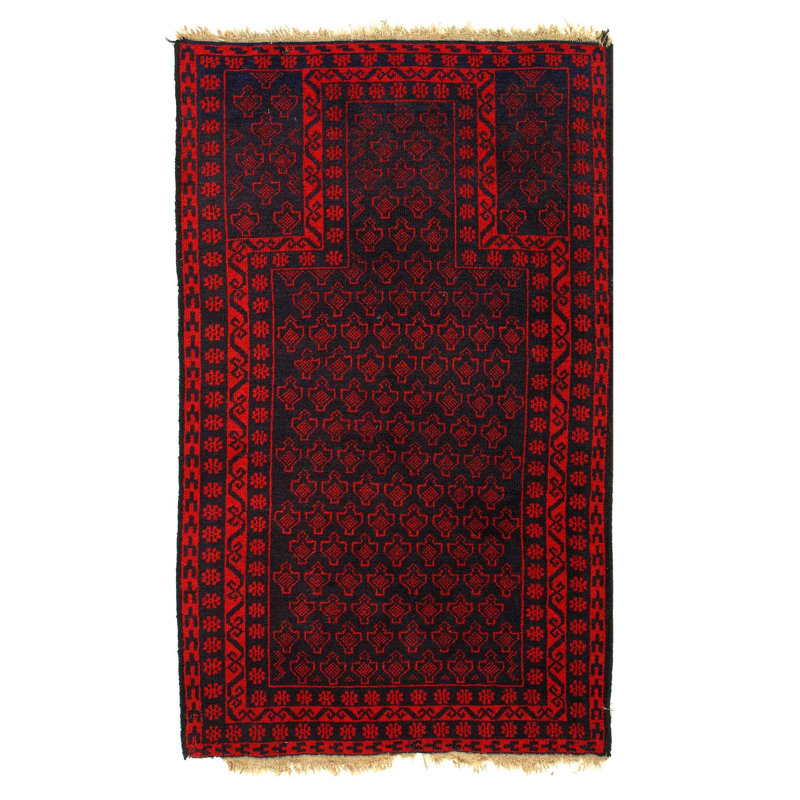 Melanney Oriental Area Rug in Red