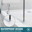 Porte de douche sans cadre l 45 po x H 72 po, porte de baignoire pivotante avec verre trempé transparent 1/4 po, chrome
