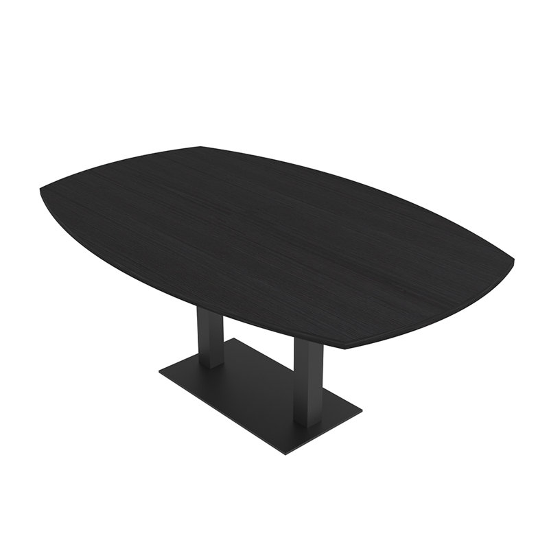 Table de conférence Arc Boat, Cyprès noir, Noir mat, L 72 po x l 48 po