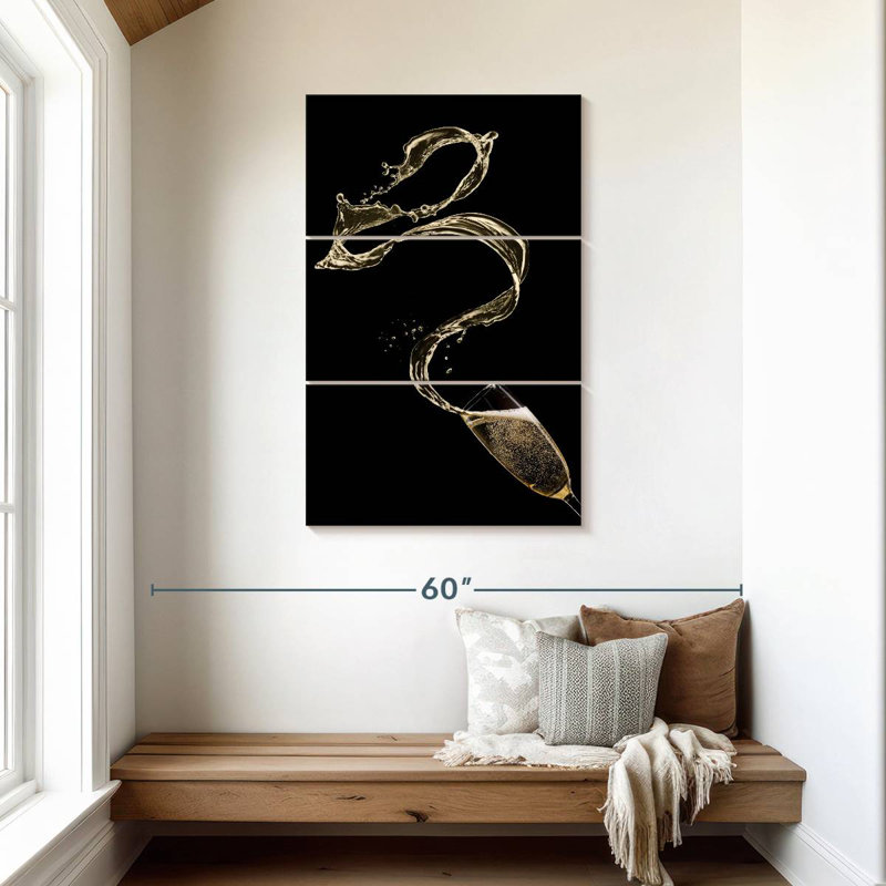 Yarlin Champagne Splash, 45" H x 28" W