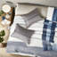 Ensemble de literie luxueux 7 pièces, édredon jacquard, gris / taupe, design transitionnel moderne
