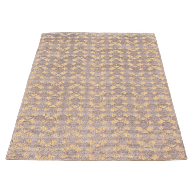 Tapis gris tissé à la main Abraam