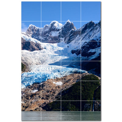Murale en céramique satinée Glacier Photo 12 po x 12 po