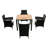 Edward-Matthew Metal Bar Set with Stools