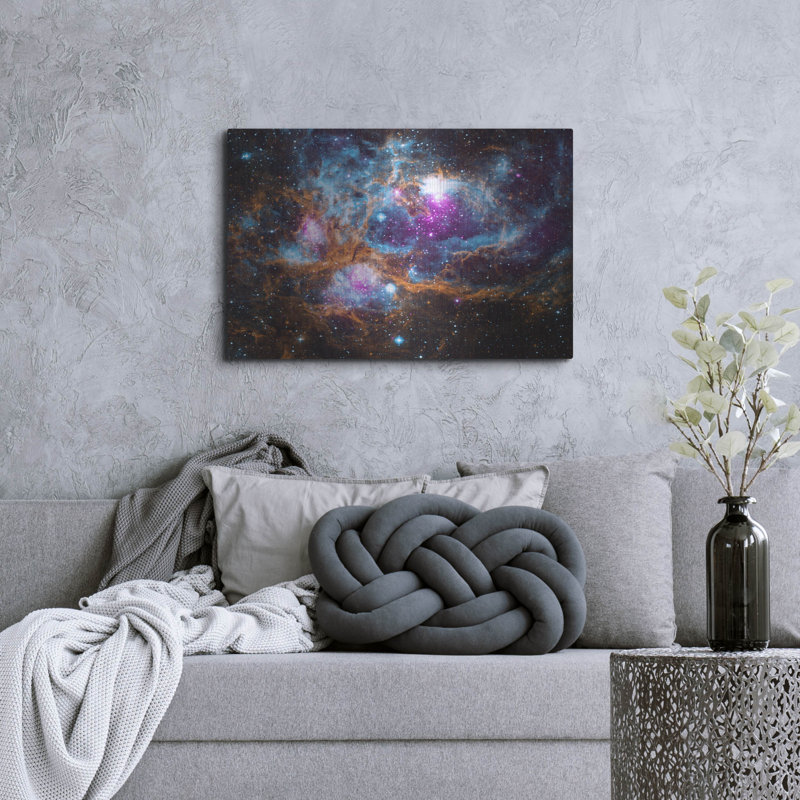 «Cosmic Winter Wonderland», art mural en métal, H 24 po x l 36 po