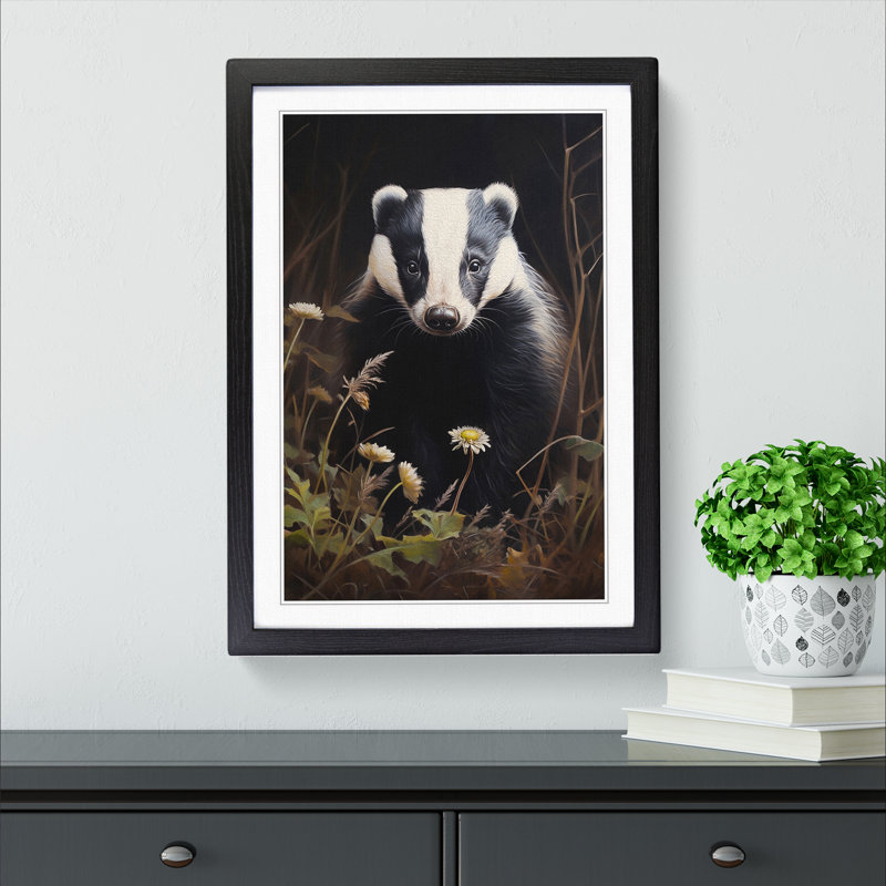 Single Picture Frame Print on Wood, Black Framed, 34cm H x 25cm W
